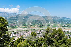 View over the city of Berat in Albania