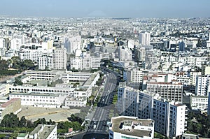 View over the city of Casablanca, Morocco