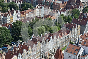 View over the city of Gdansk, Poland