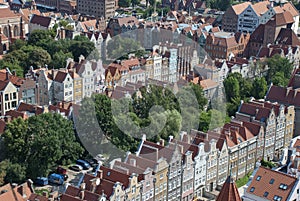 View over the city of Gdansk, Poland