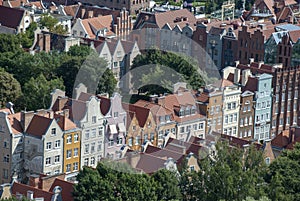 View over the city of Gdansk, Poland