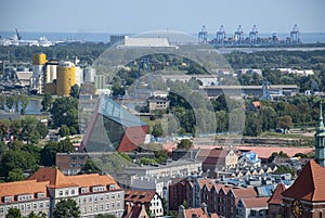 View over the city of Gdansk, Poland