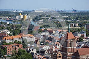 View over the city of Gdansk, Poland