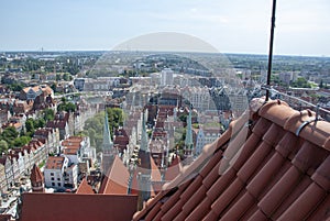 View over the city of Gdansk, Poland