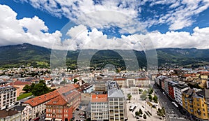 View over the city of Innsbruck, Austria