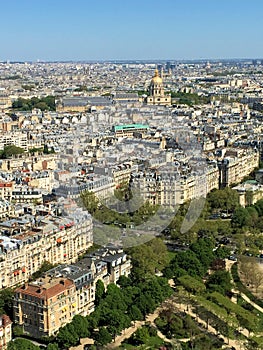 View over the city of Paris in France 5.5.2016