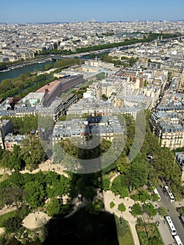 View over the city of Paris in France 5.5.2016