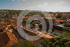 View over the city Trinidad on Cuba