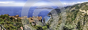 View over the coastline of the French Riviera, Eze, France