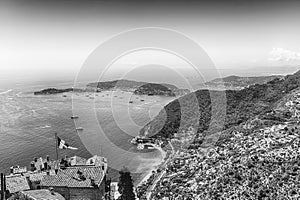 View over the coastline of the French Riviera, Eze, France