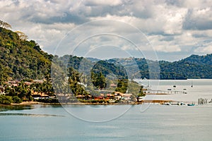 View over the coastline of Golfito, Costa Rica. photo