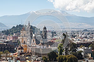 View over colonial historic centre of Toluca