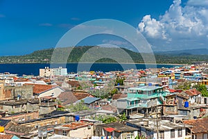 View over Cuba`s oldest town, Baracoa