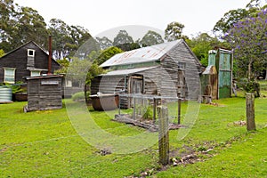 View over Davidson Whaling Station Historic Site, a heritage-listed former whaling station built in 1896 at Edrom, Bega Valley