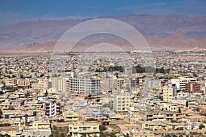 View over the desert city Kerman, Iran