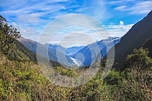 View over Doubtful Sound from Wilmot Pass - Fiordland National Park, South Island, New Zealand