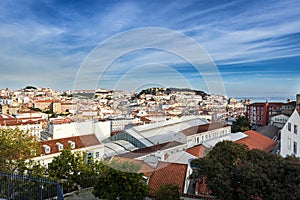 View over downtown Lisbon, Portugal