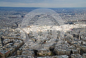 View over downtown Paris