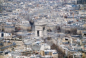 View over downtown Paris