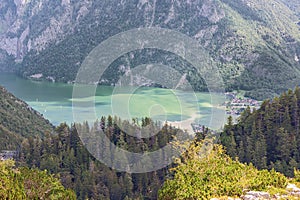View over Ebensee with the Traunsee