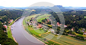 The view over Elbe. Germany