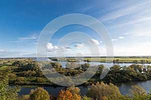 View over the Elbe near Boizenburg, Mecklenburg, Germany