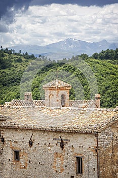 View over Elcito in Italy Marche