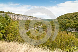 View over emen emenski canyon, bulgaria, built by river negovanska photo