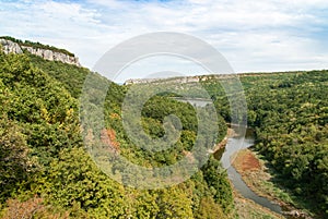 View over emen emenski canyon, bulgaria, built by river negovanska photo