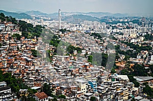 View over the Favelas of Rio de Janeiro, Brazil