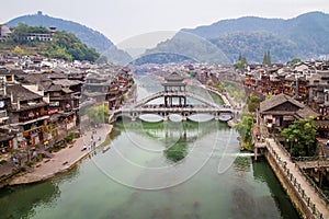 View over Fenghuang ancient town