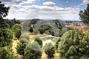 View over Giardino di Boboli in Florence, Italy photo