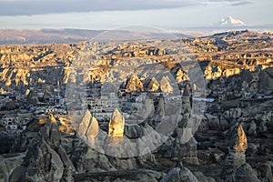 View over Goreme Valley in Cappadocia, Turkey