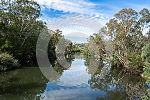 View over Goulburn River near Alexandra, Victoria, Australia