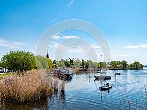 View over the harbor in Werder an der Havel