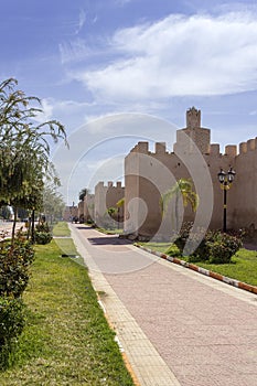 View over Kasba Tadla city fortress in Beni-Mellal Province