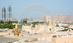 View over Katara cultural village in Doha, Qatar photo