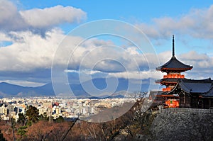 View over the Kiyomizu-dera pagoda