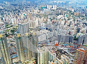View over Kowloon in Hong Kong