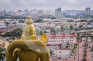 View over Kuala Lumpur from batu caves temple