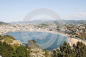 View over La Concha Beach