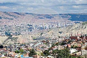 View over La Paz, Bolivia photo