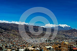 View over La Paz Bolivia photo