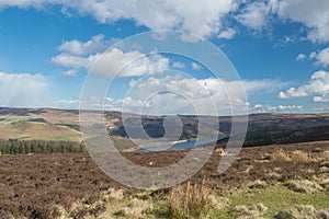 A view over Ladybower Reservoir from Win Hill in the Peak District, derbyshire