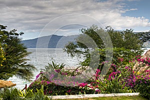 View over lake Apoyo near Granada, Nicaragua