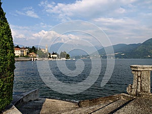 View over Lake Como to Tremezzo