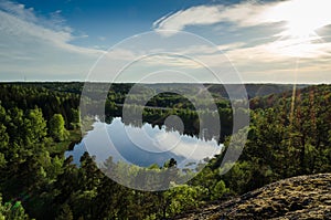 View over lake in SÃ¶dertÃ¤lje, Sweden