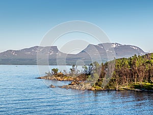 View over the Lapponian Gate. Mountains in nothern Sweden