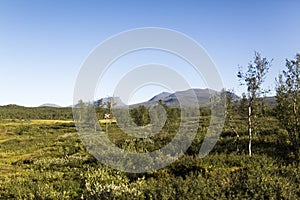 View over Lapporten in Lapland.