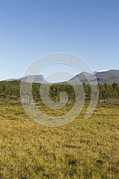 View over Lapporten in Lapland.